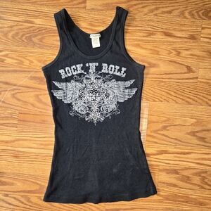 **SOLD** Maurices Black Graphic Tank Top